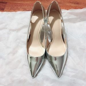 Zara sliver toned high heel shoes